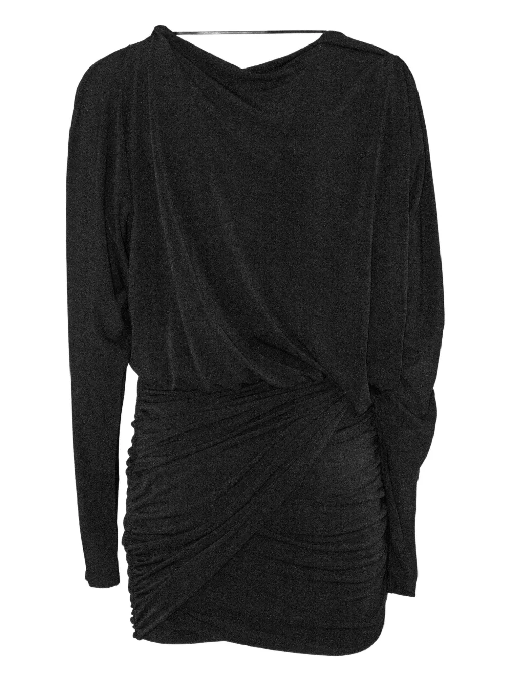 draped V-neck mini dress