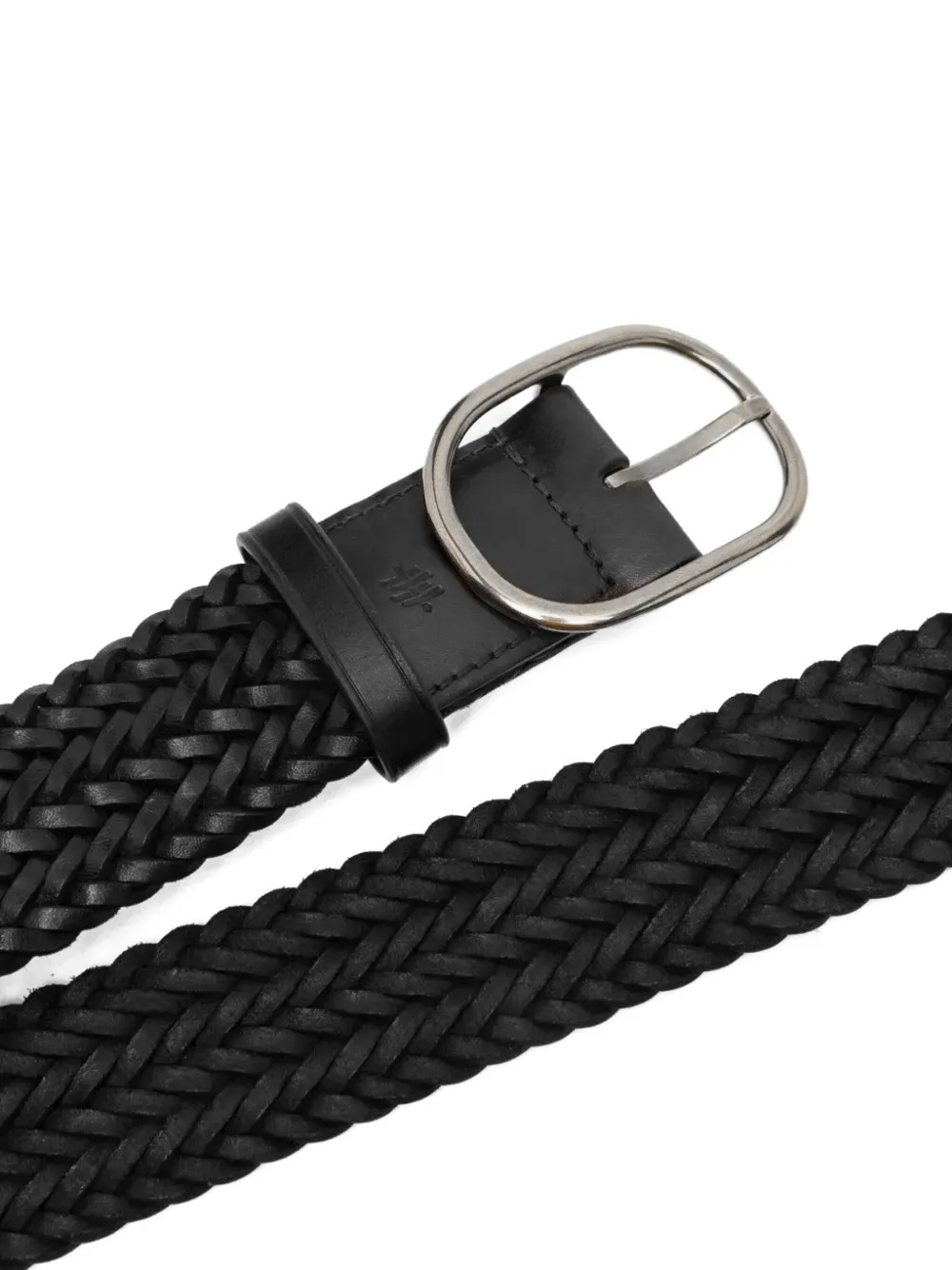 DRAGON DIFFUSION braided leather belt - Zwart