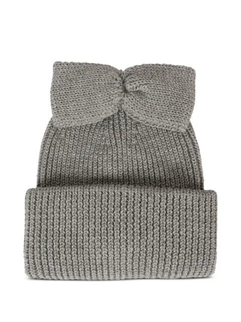 Simonetta bow-detail wool beanie 
