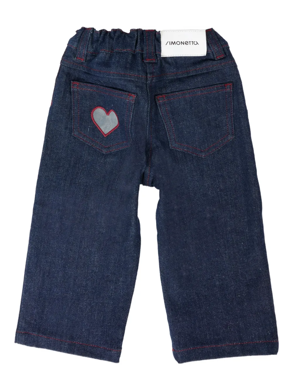 Simonetta Jeans met hartpatch Blauw