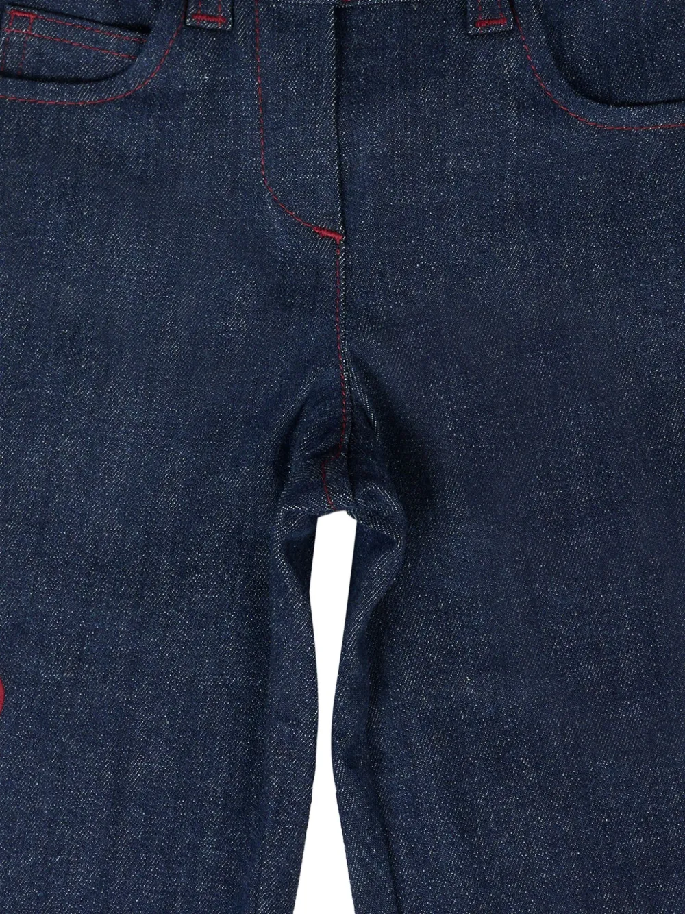 Simonetta Jeans met hartpatch Blauw
