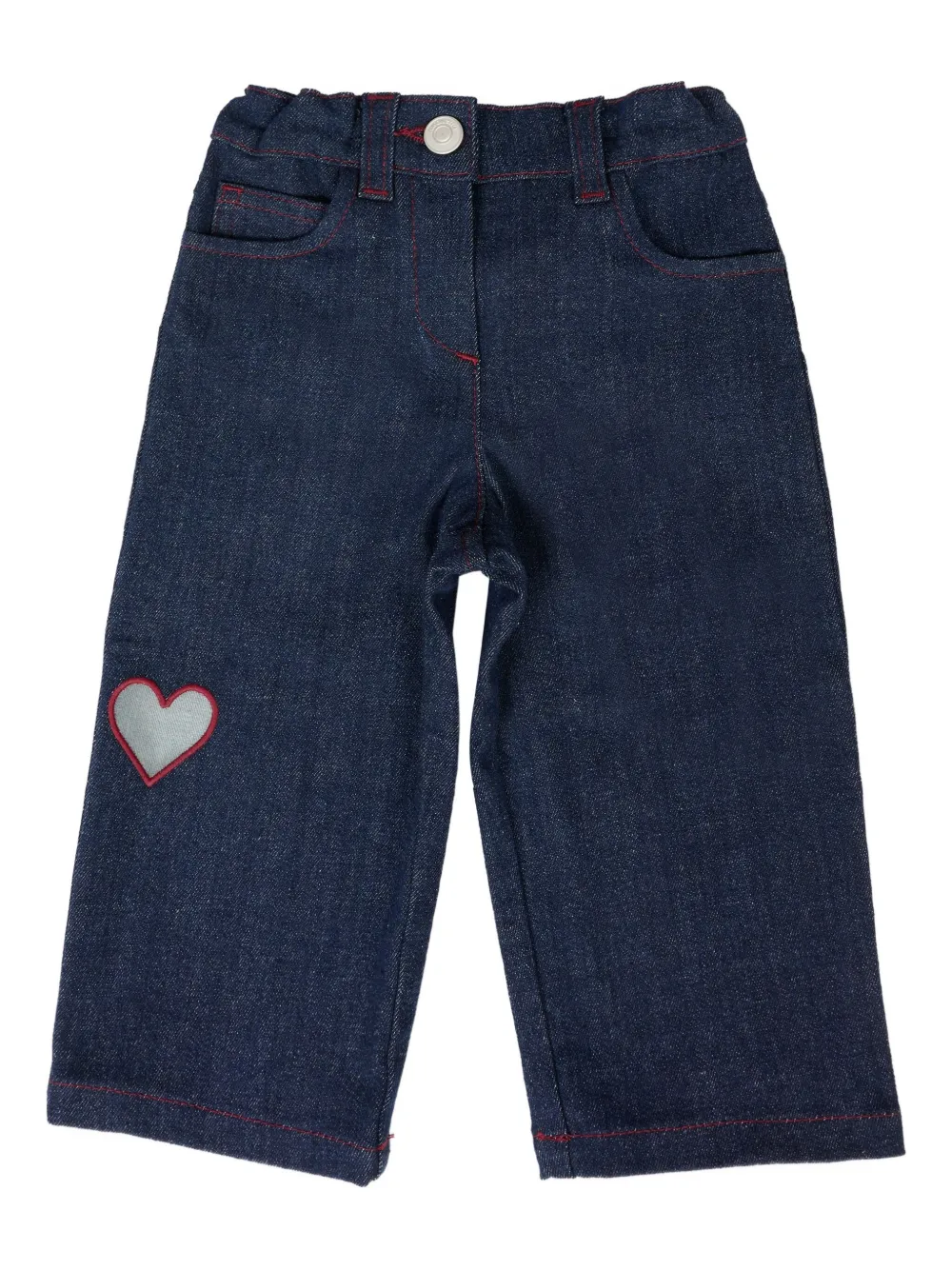 Simonetta Jeans met hartpatch Blauw