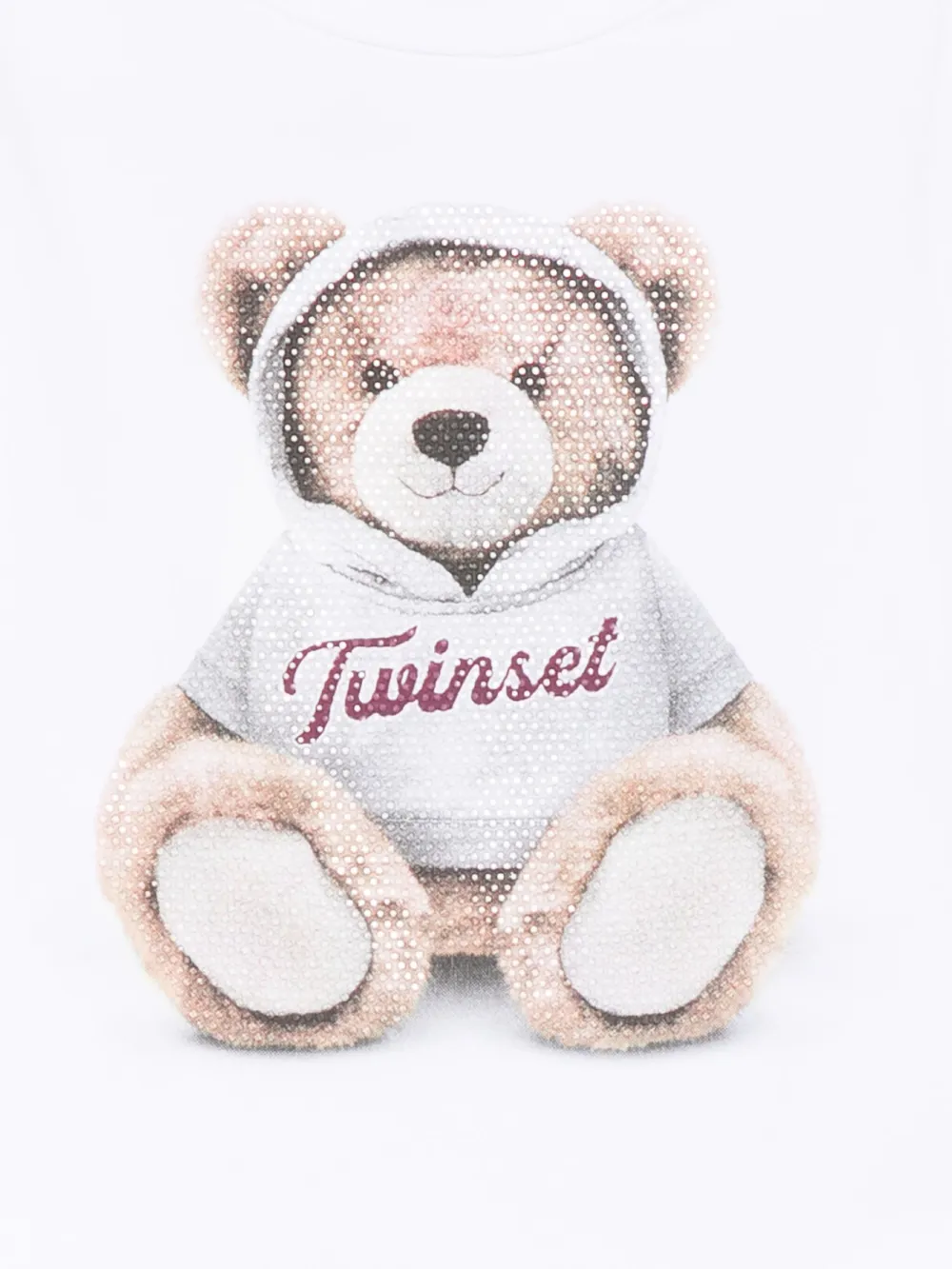 TWINSET Kids teddy-print long-sleeve T-shirt Wit