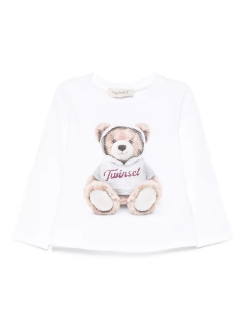 TWINSET Kids teddy-print long-sleeve T-shirt