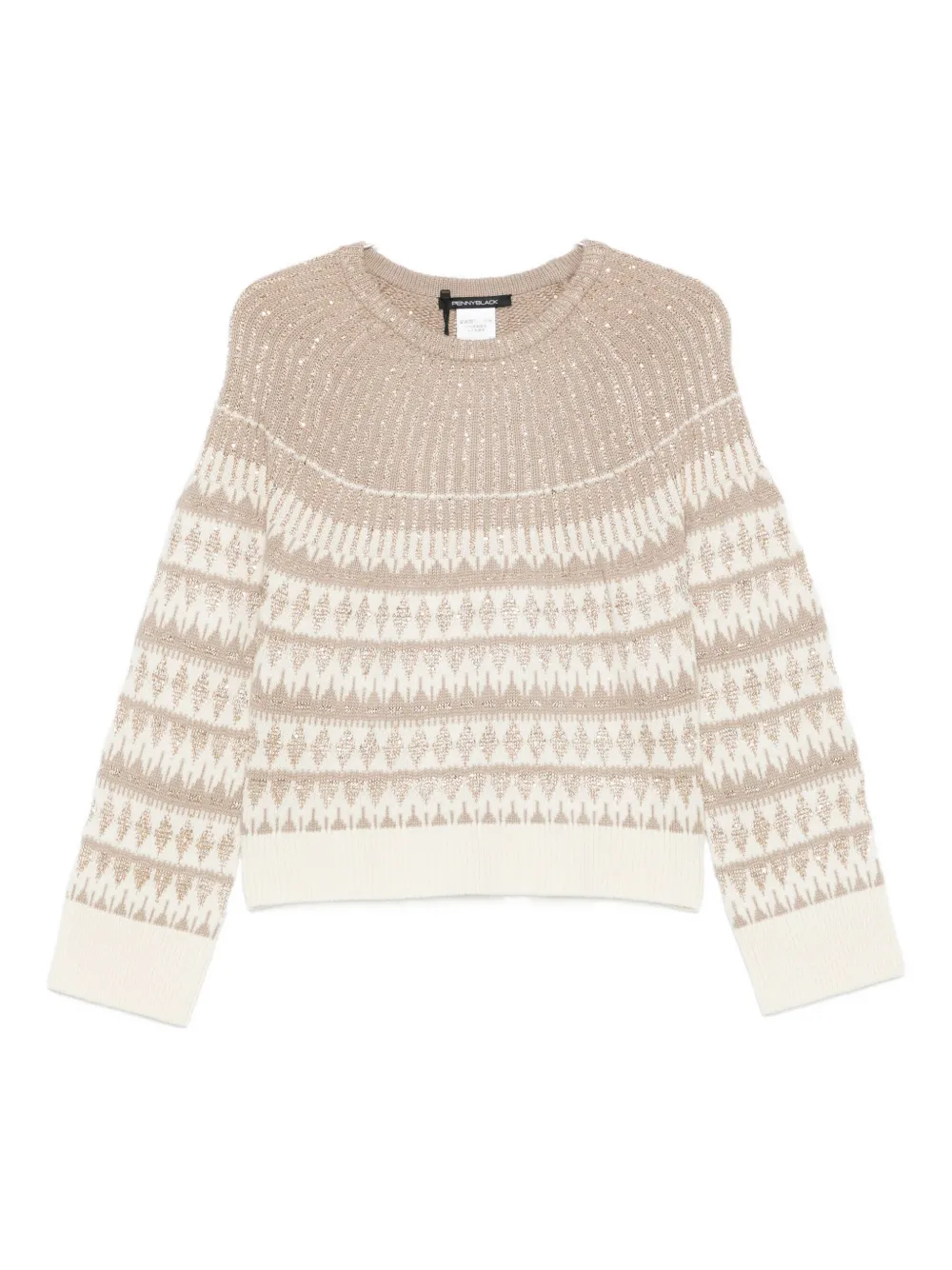 Pennyblack Xanadu Patterned Sweater In Neutral