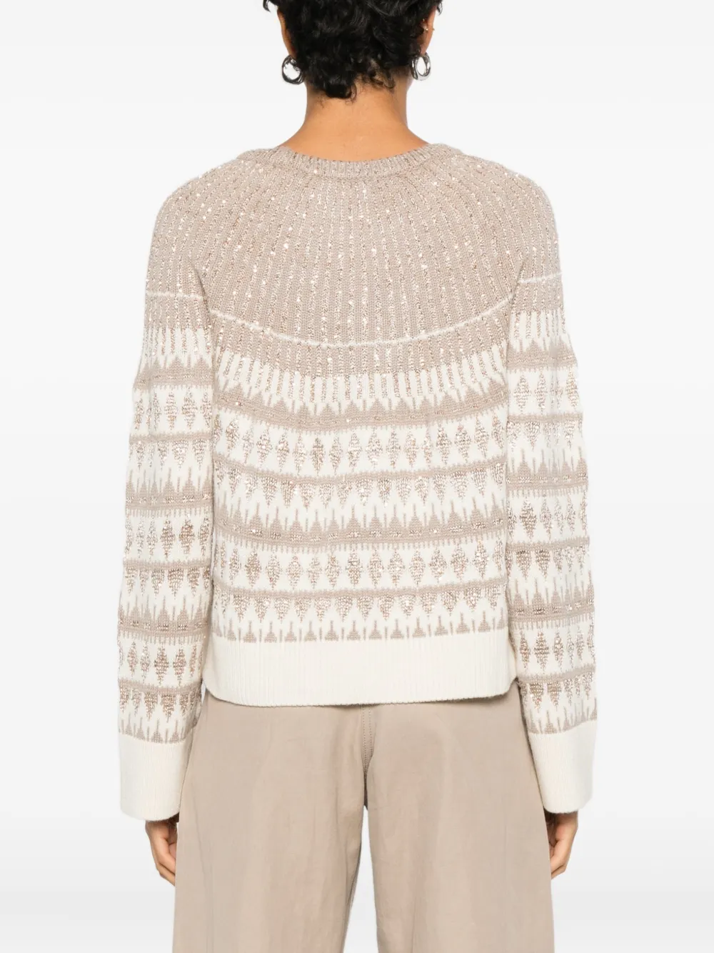 Pennyblack Xanadu Patterned Sweater In Neutral