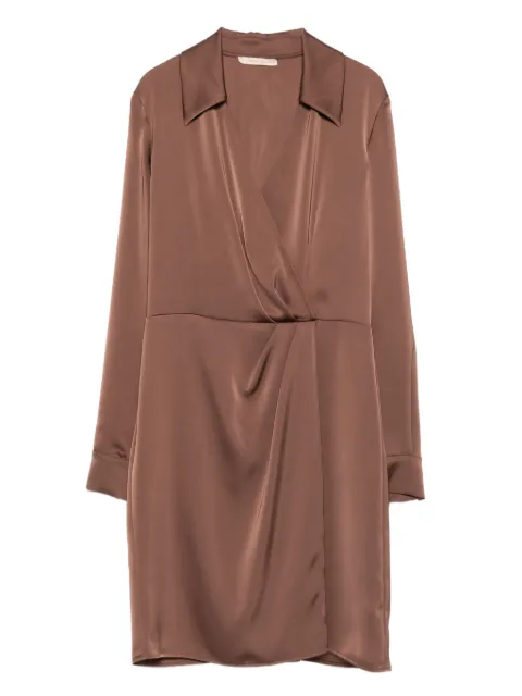 Pennyblack wrap-detail satin mini dress