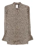 Pennyblack leopard-print button-up shirt - Brown