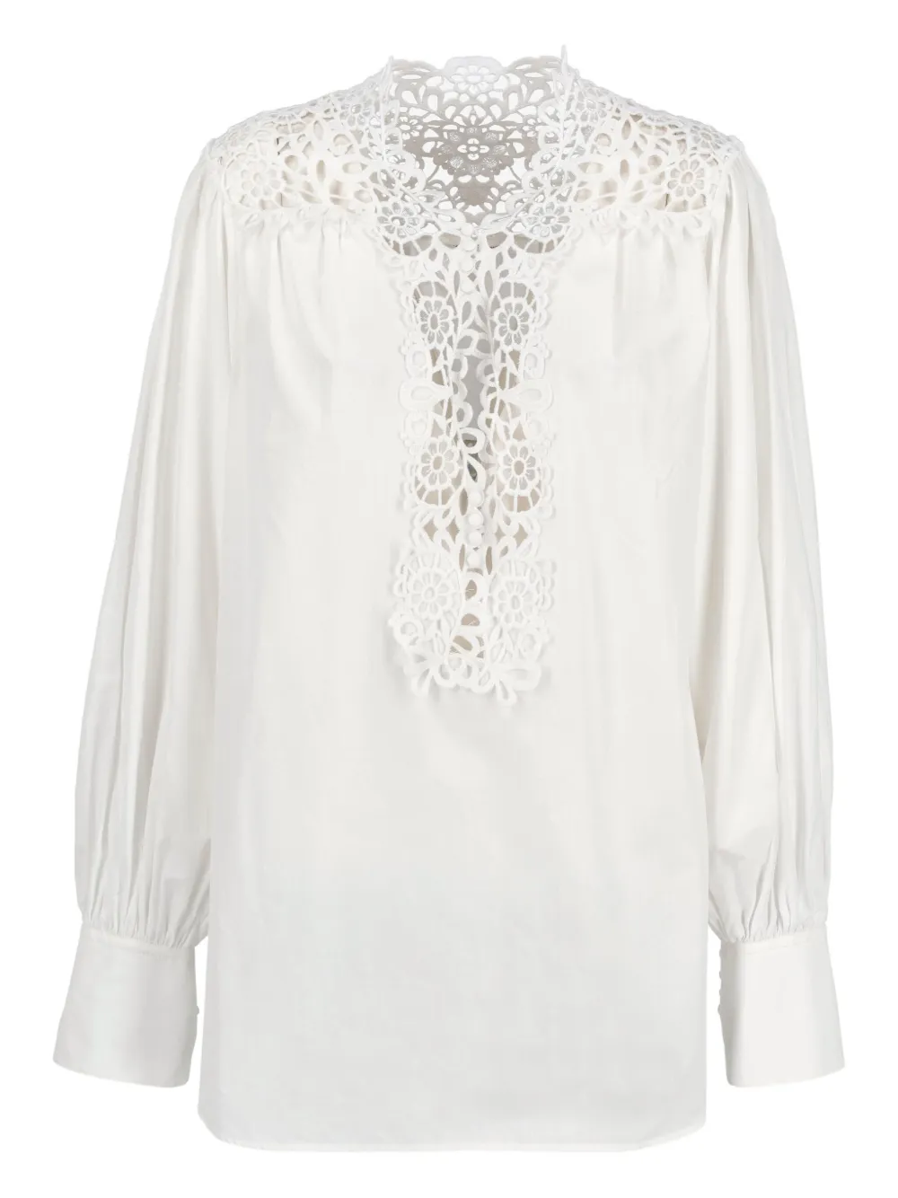 Ermanno Scervino lace-insert cotton blouse | White | Image 1