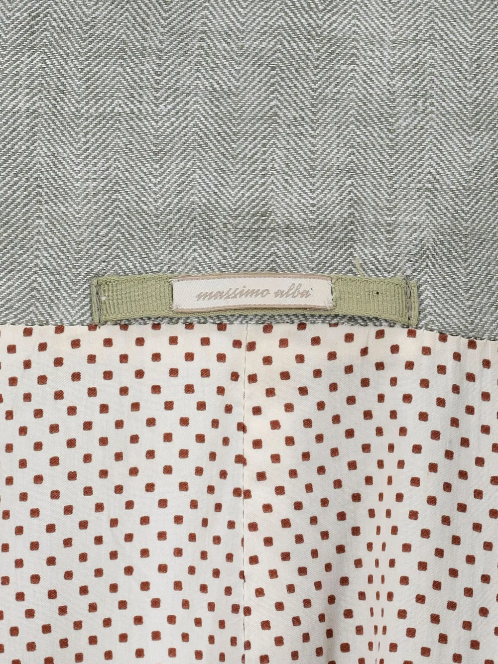 Pre-owned Massimo Alba  Herringbone Linen Coat In Gray