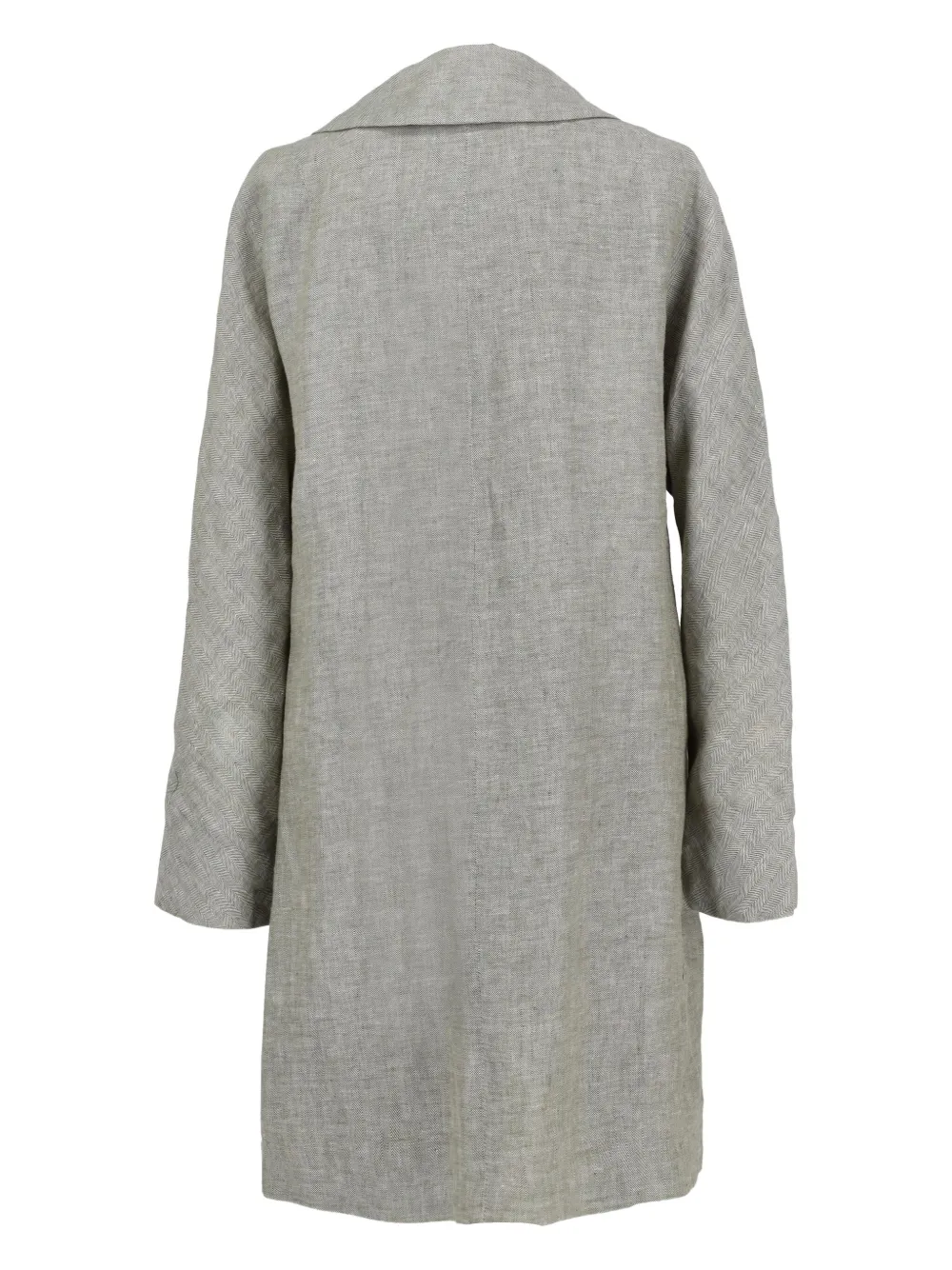 Massimo Alba pre-owned herringbone linen coat - Grijs