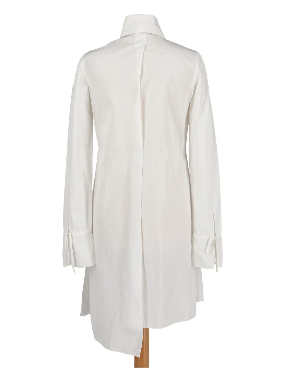 Pre-owned Gianfranco Ferre Diagonal Placket Drawstring Cuff Shirt In White