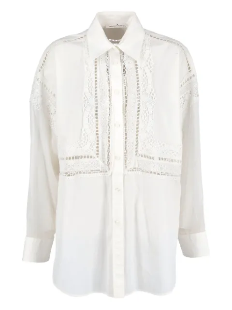 Ermanno Scervino pre-owned lace insert cotton shirt