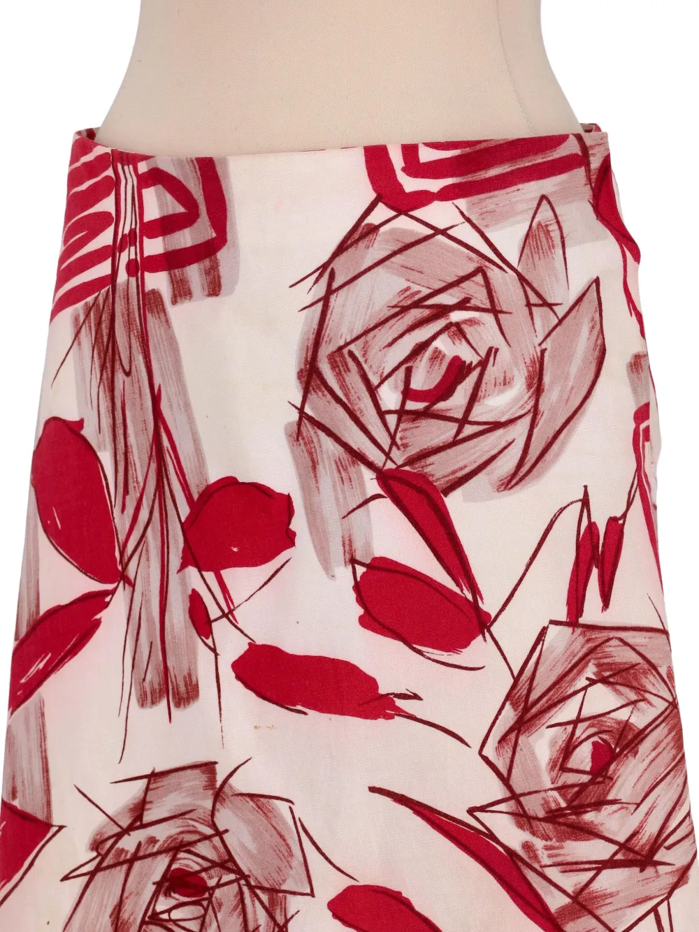 Pre-owned Marni Floral-print Skirt In Pink