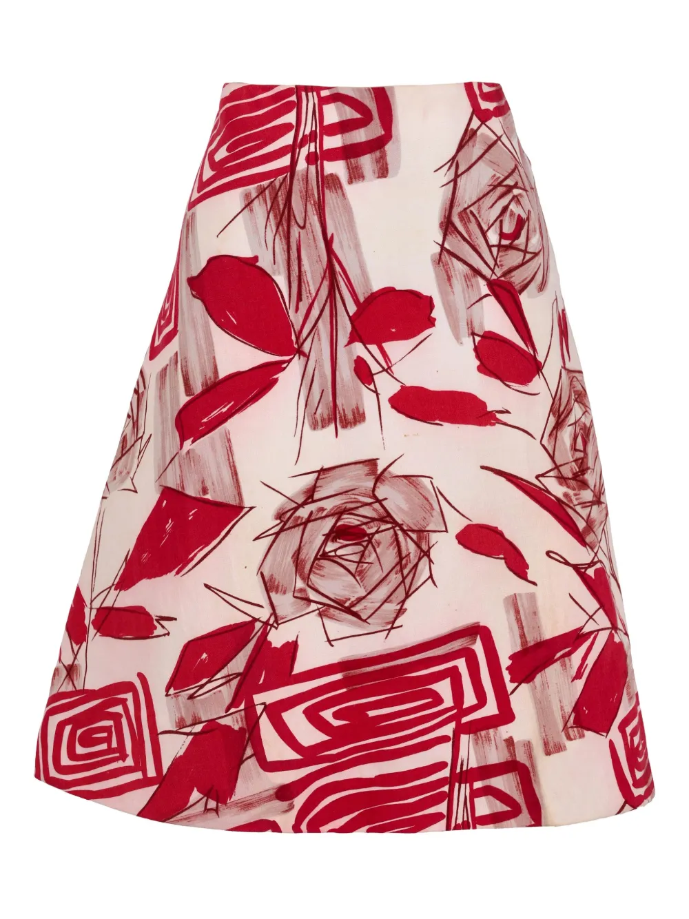 Pre-owned Marni Floral-print Skirt In Pink