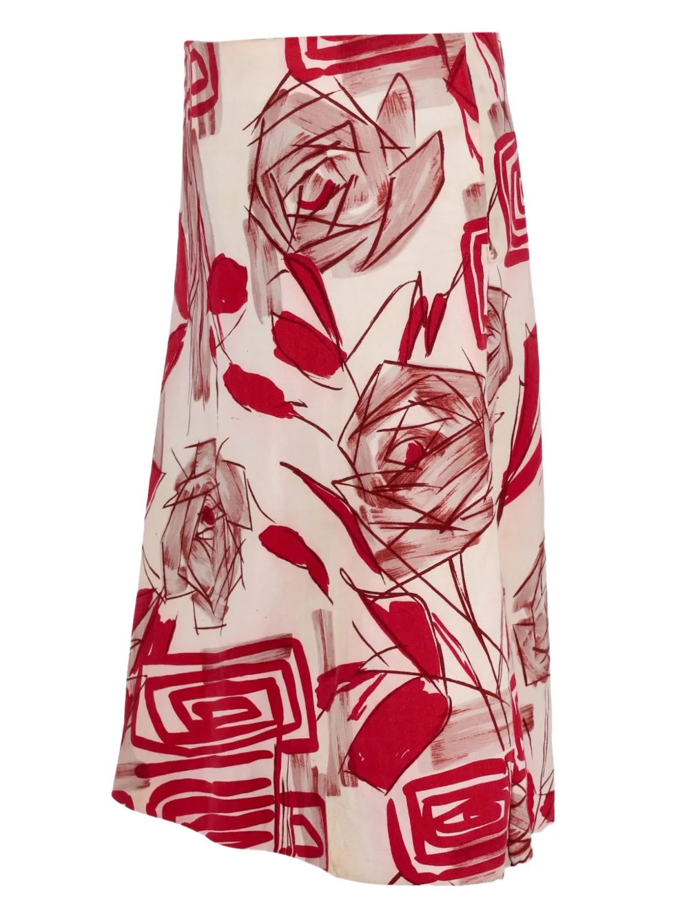 Marni floral-print skirt - Roze