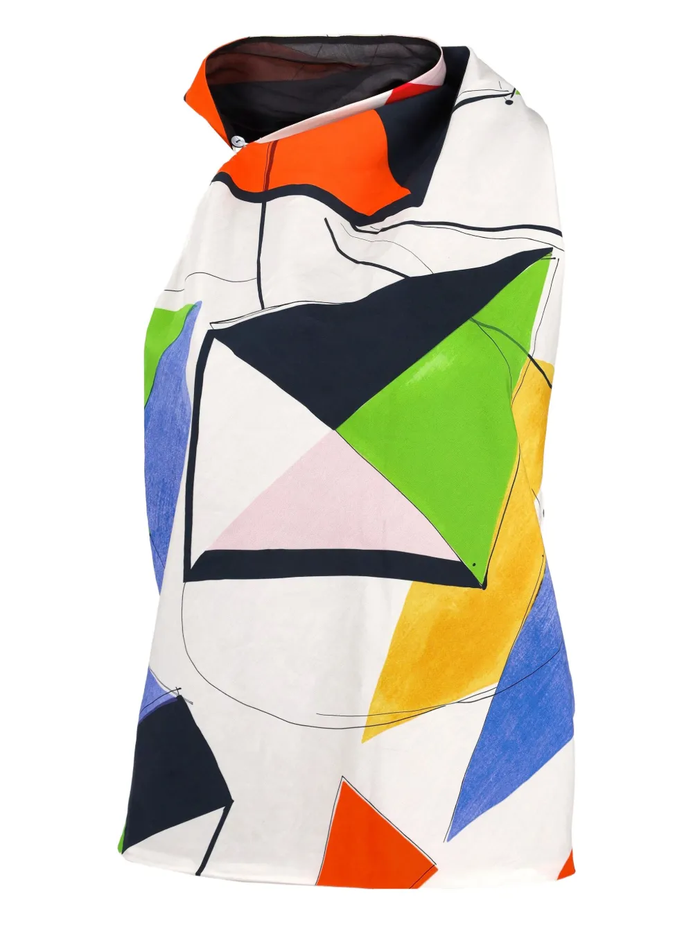 draped halterneck top