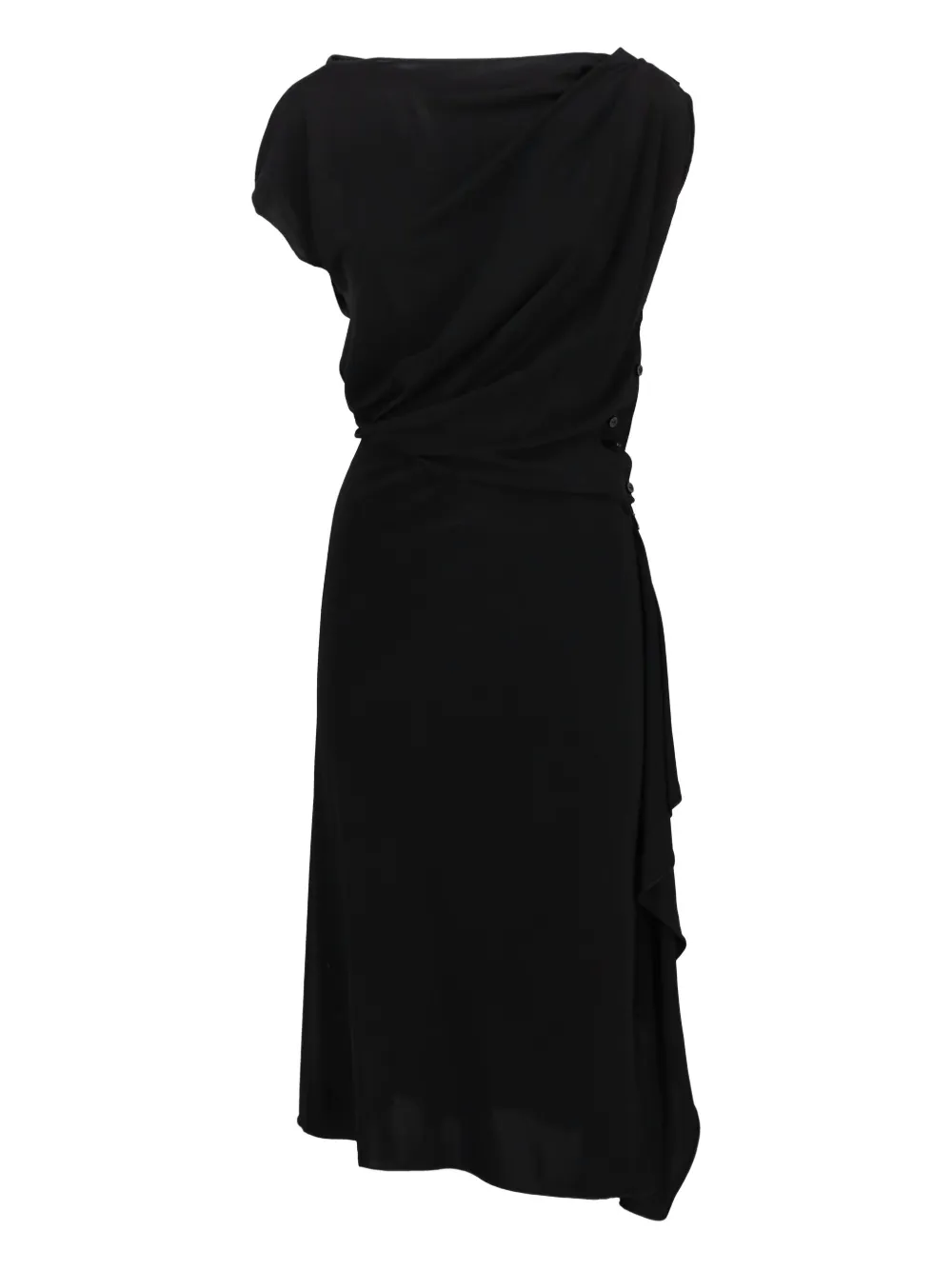 draped asymmetrical dress