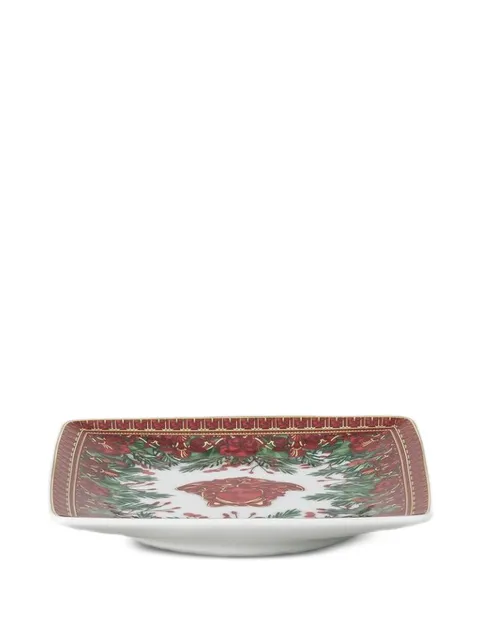 Versace medusa-print square dish (12cm x12cm)