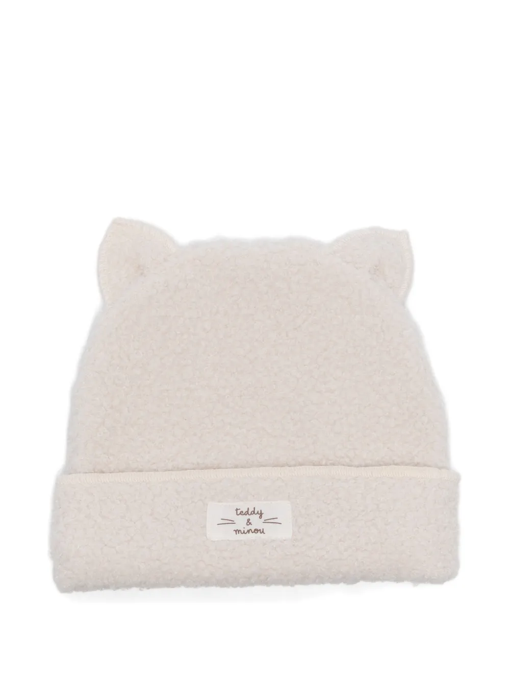 Teddy & Minou Babies' Cat-ear Beanie In Neutral