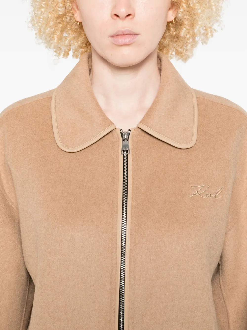 Karl Lagerfeld Jack met rits Beige