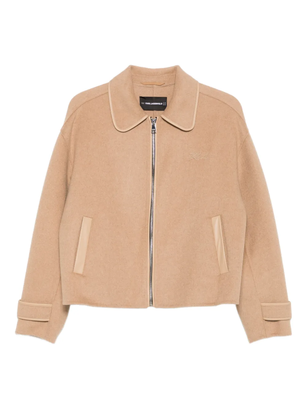 Karl Lagerfeld zip-front jacket Beige