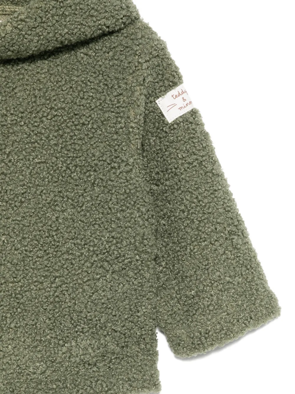 TEDDY & MINOU fleece logo-patch jacket Groen