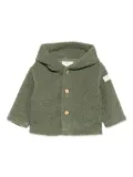 TEDDY & MINOU fleece logo-patch jacket - Green