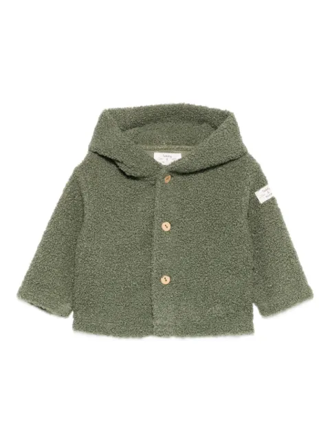 TEDDY & MINOU fleece logo-patch jacket