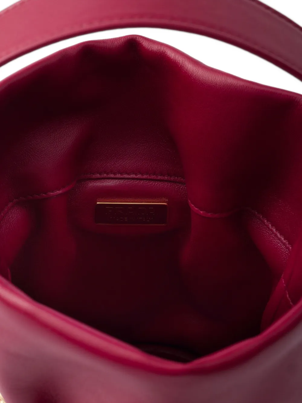 Prada Petit Sac Noir mini bucket-tas Rood