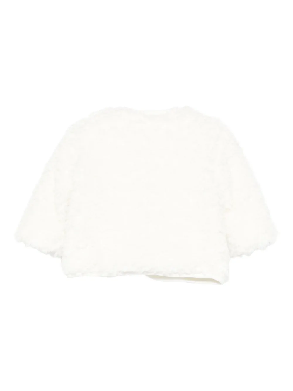TEDDY & MINOU fleece textured button jacket Beige