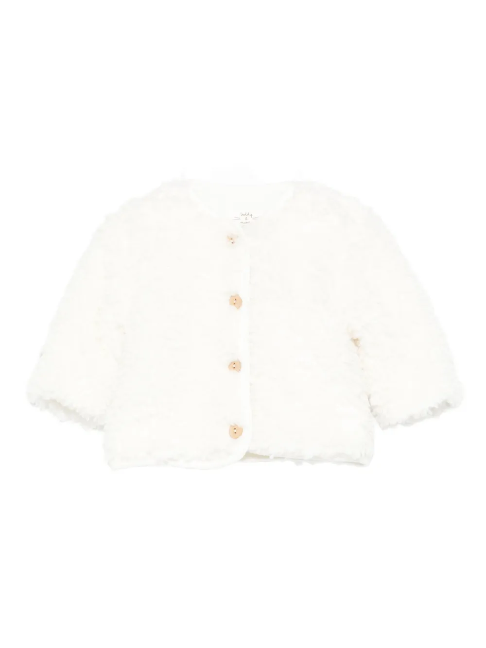 TEDDY & MINOU Fleece jack met knopen Beige