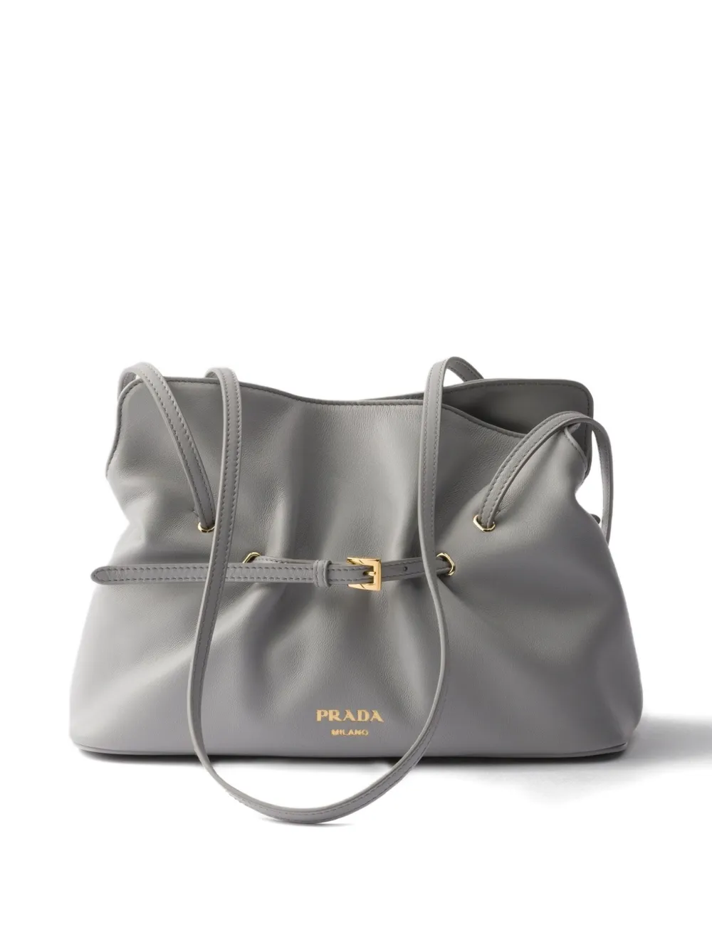 Prada ダダ レザーハンドバッグ S - グレー Prada ダダ レザーハンドバッグ S - グレー