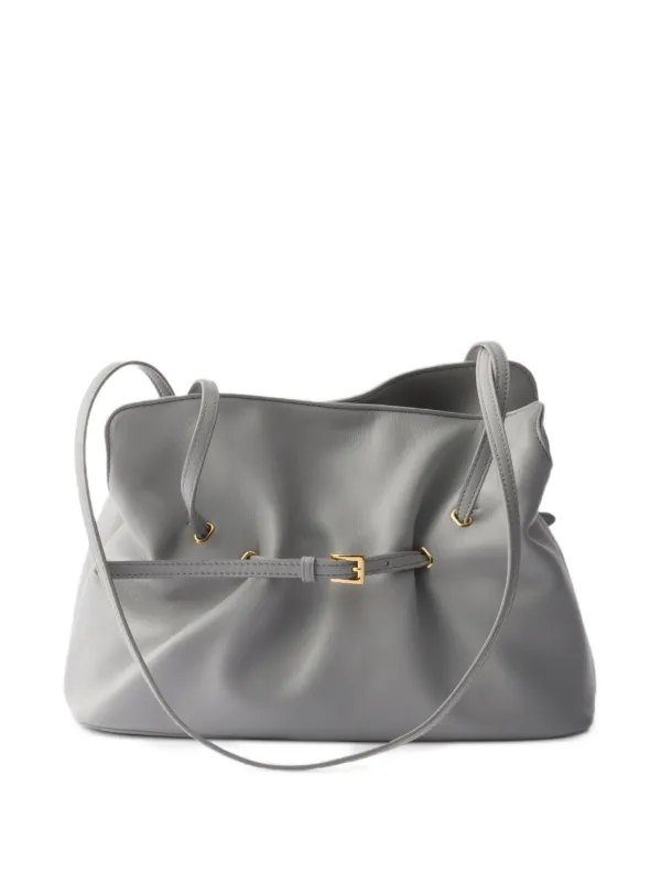 PRADA パーティーバッグ グレー Prada Small Dada Leather Tote Bag | Grey | FARFETCH