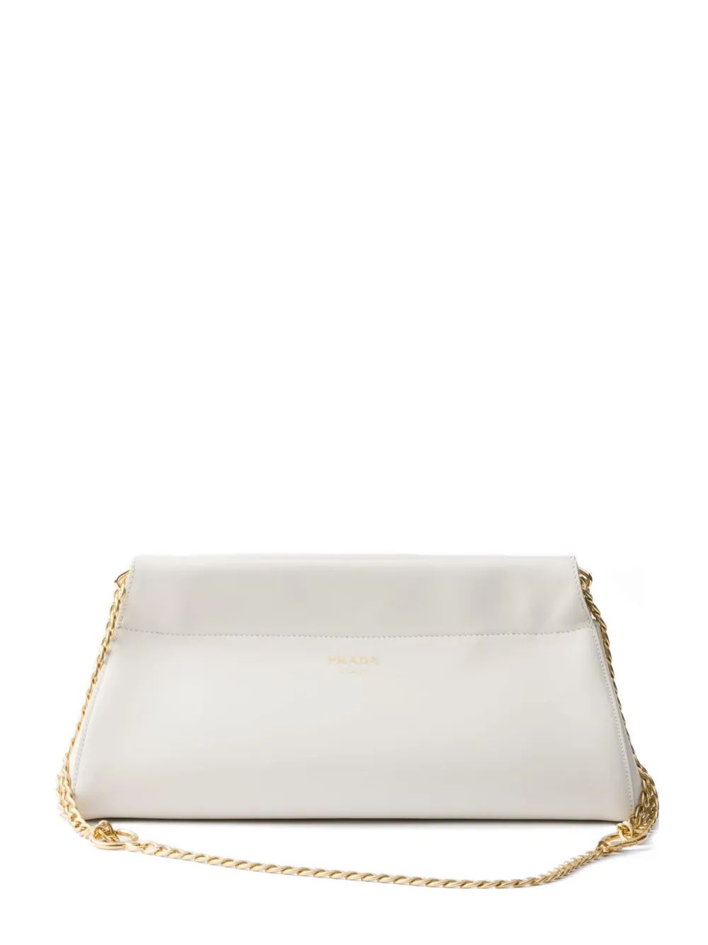 Prada Enchaîné レザーショルダーバッグ - ホワイト Prada Enchaîné レザーショルダーバッグ - ホワイト