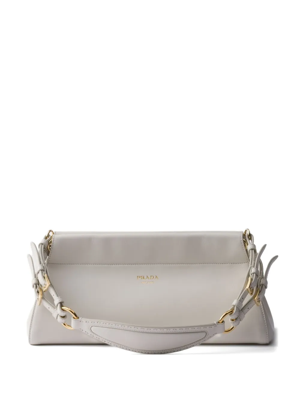 Prada Echaîné レザーショルダーバッグ M - ホワイト Prada Echaîné レザーショルダーバッグ M - ホワイト