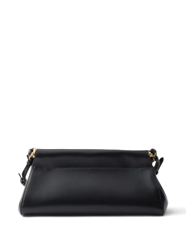 Prada Medium Enchaîné Leather Shoulder Bag | Black | FARFETCH PL