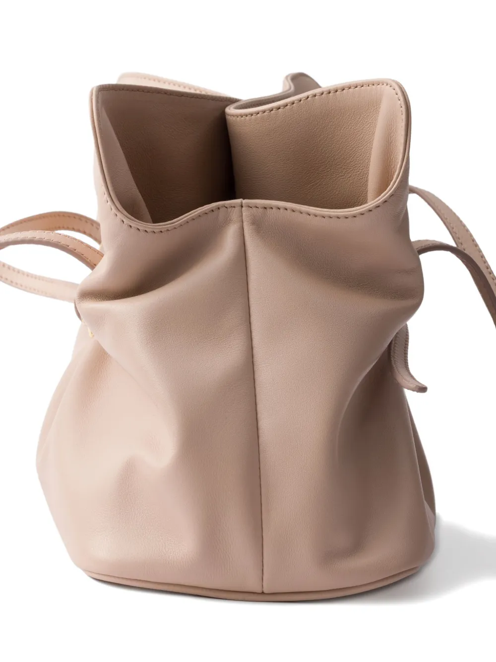 Prada Womens Powder Small Dada Leather Shoulder Bag In Neutral