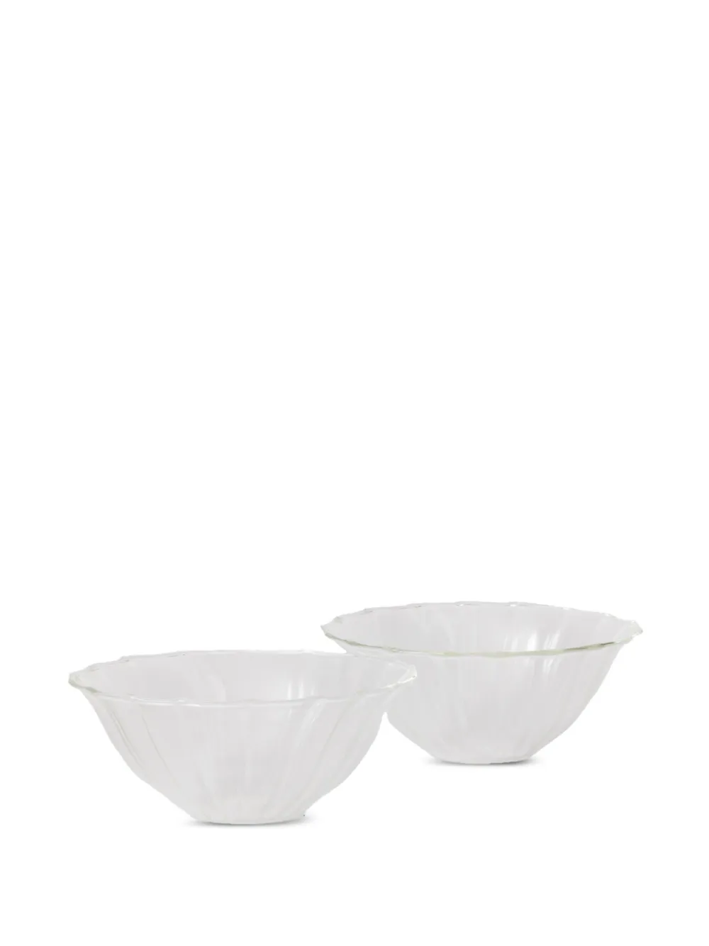 Sophie Lou Jacobsen Le Verre Bonbon Glass Bowl Set In White