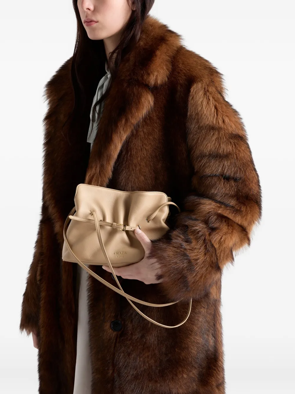 Prada Kleine Dada Tote Bag Aus Leder In Brown