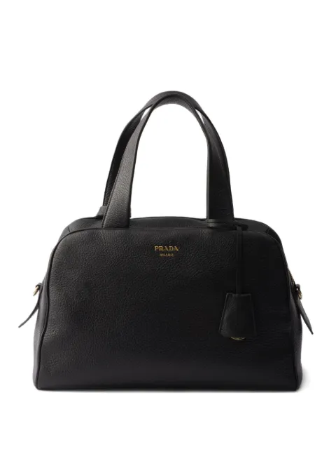 Prada large leather tote bag
