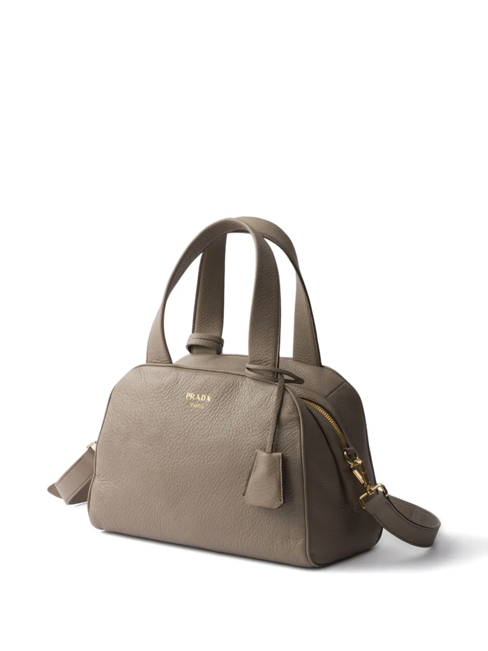 Prada Medium leren shopper Grijs
