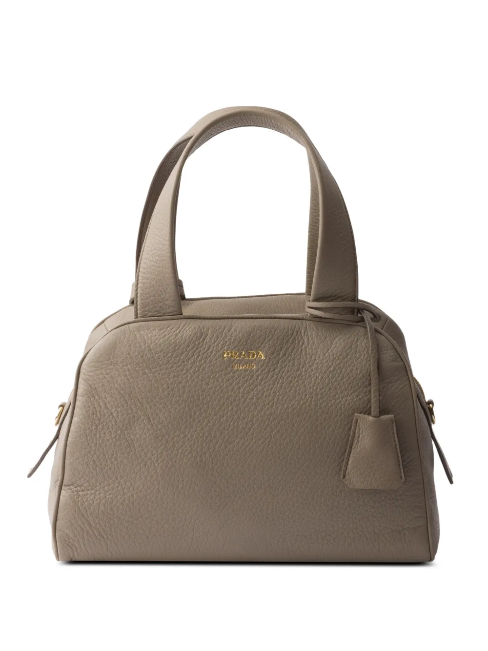 Prada medium leather tote bag - Grey