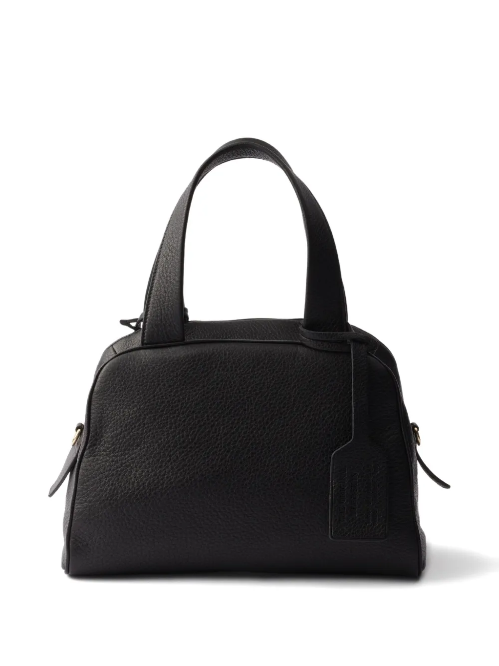 Prada Leren shopper met handvat en rits - Zwart