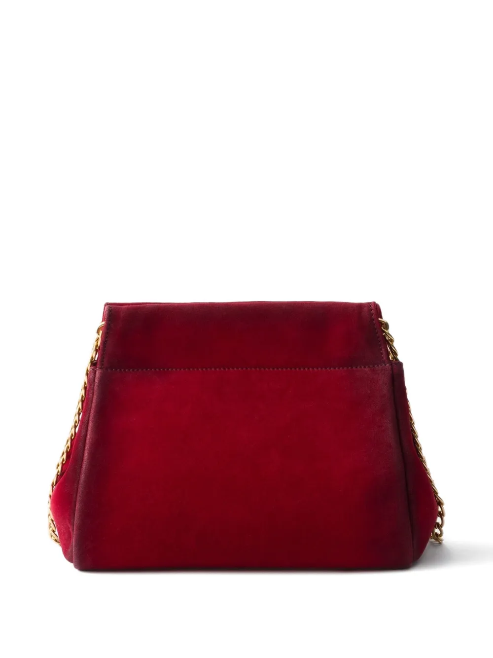 Prada Enchaîné schoudertas met kettingband en logo - Rood