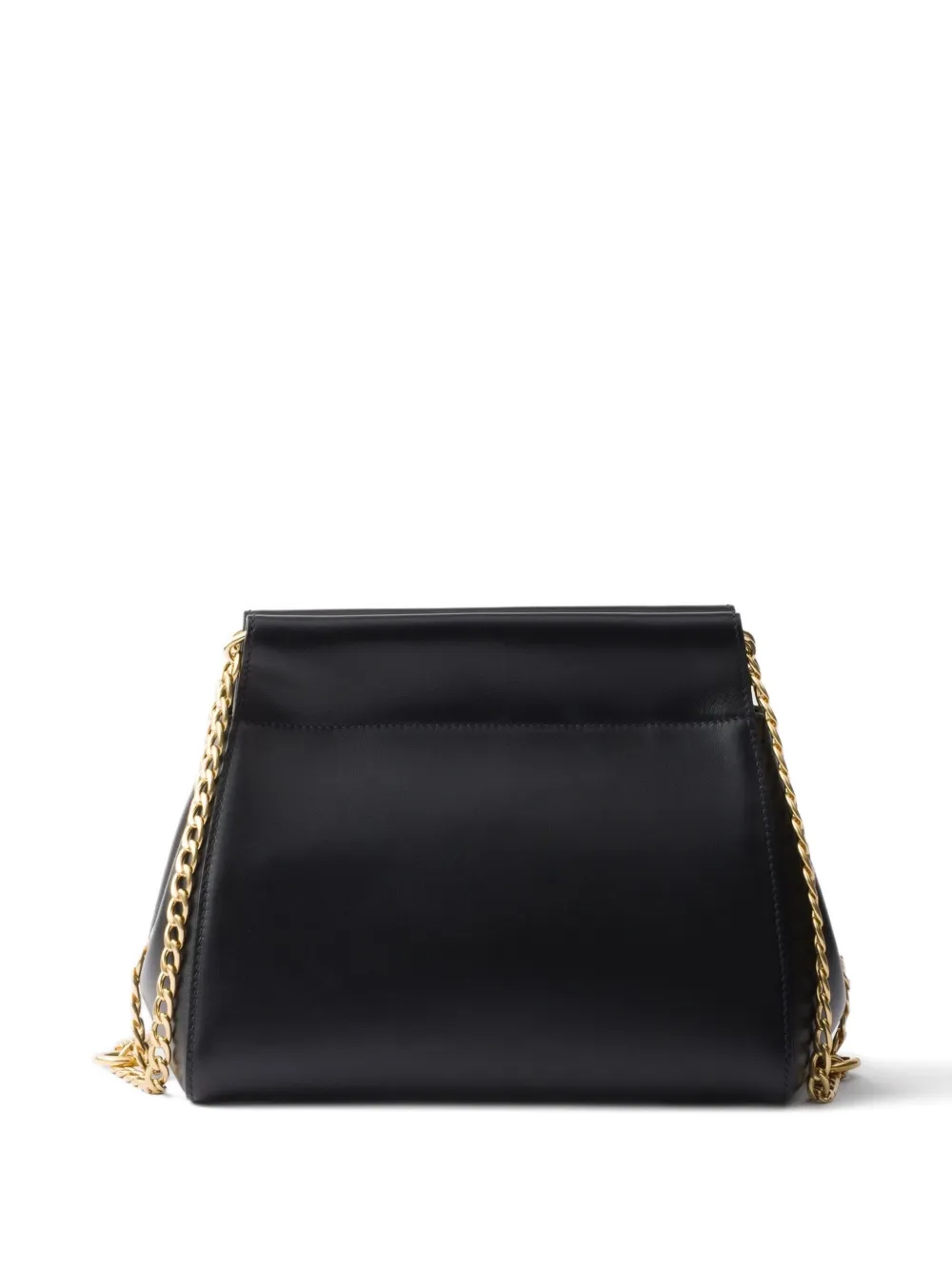 Prada Echaîné leren kleine crossbodytas met kettinghengsel Zwart