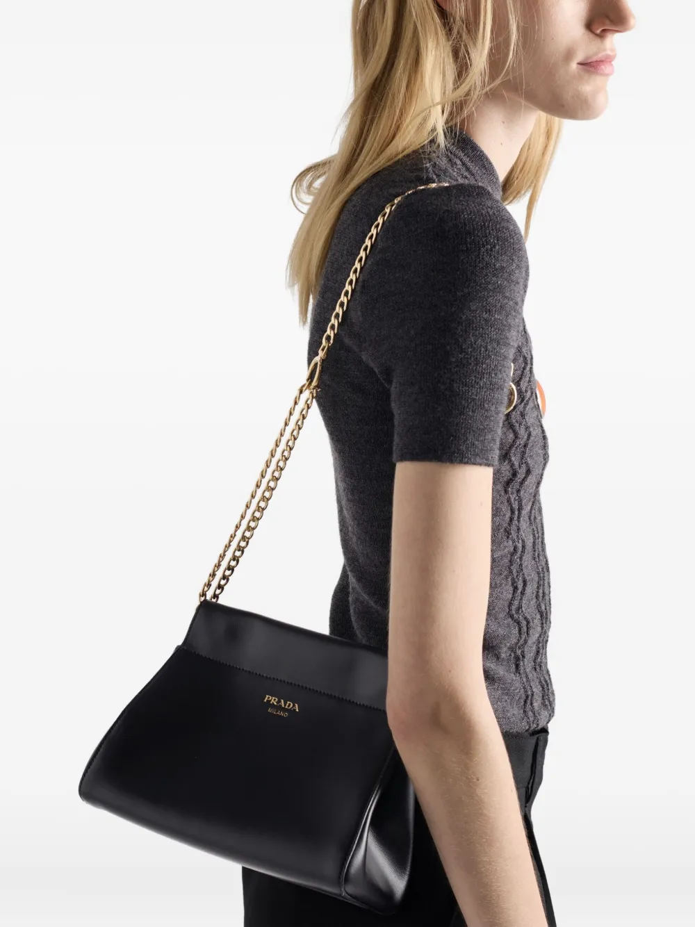 Prada mini Echaîné chain-strap leather cross body bag | Image 2