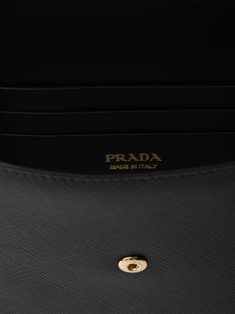 Prada Envelope clutch met triangel logo Zwart