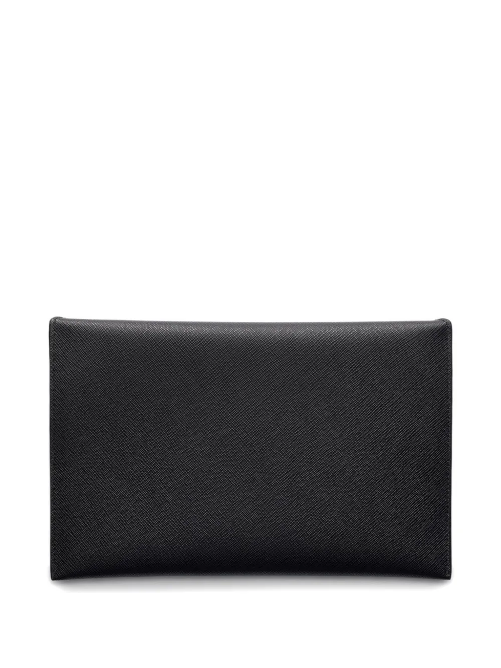 Prada Envelope clutch met triangel logo - Zwart