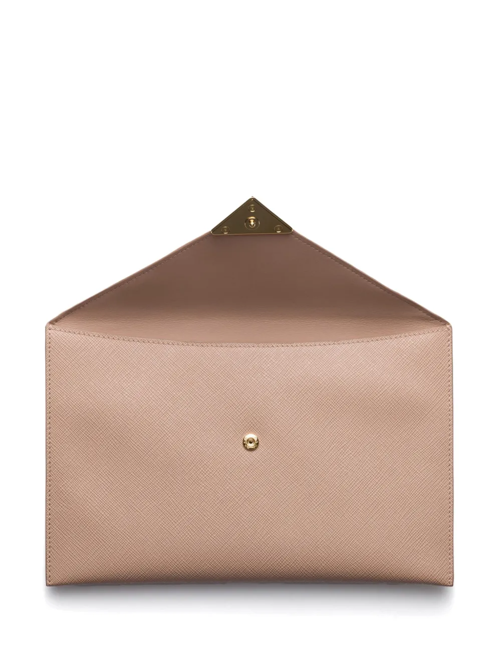 Prada Envelope clutch met drukknoopsluiting Beige